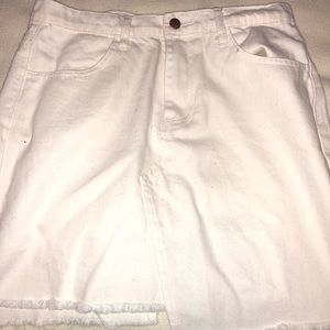 White jean skirt